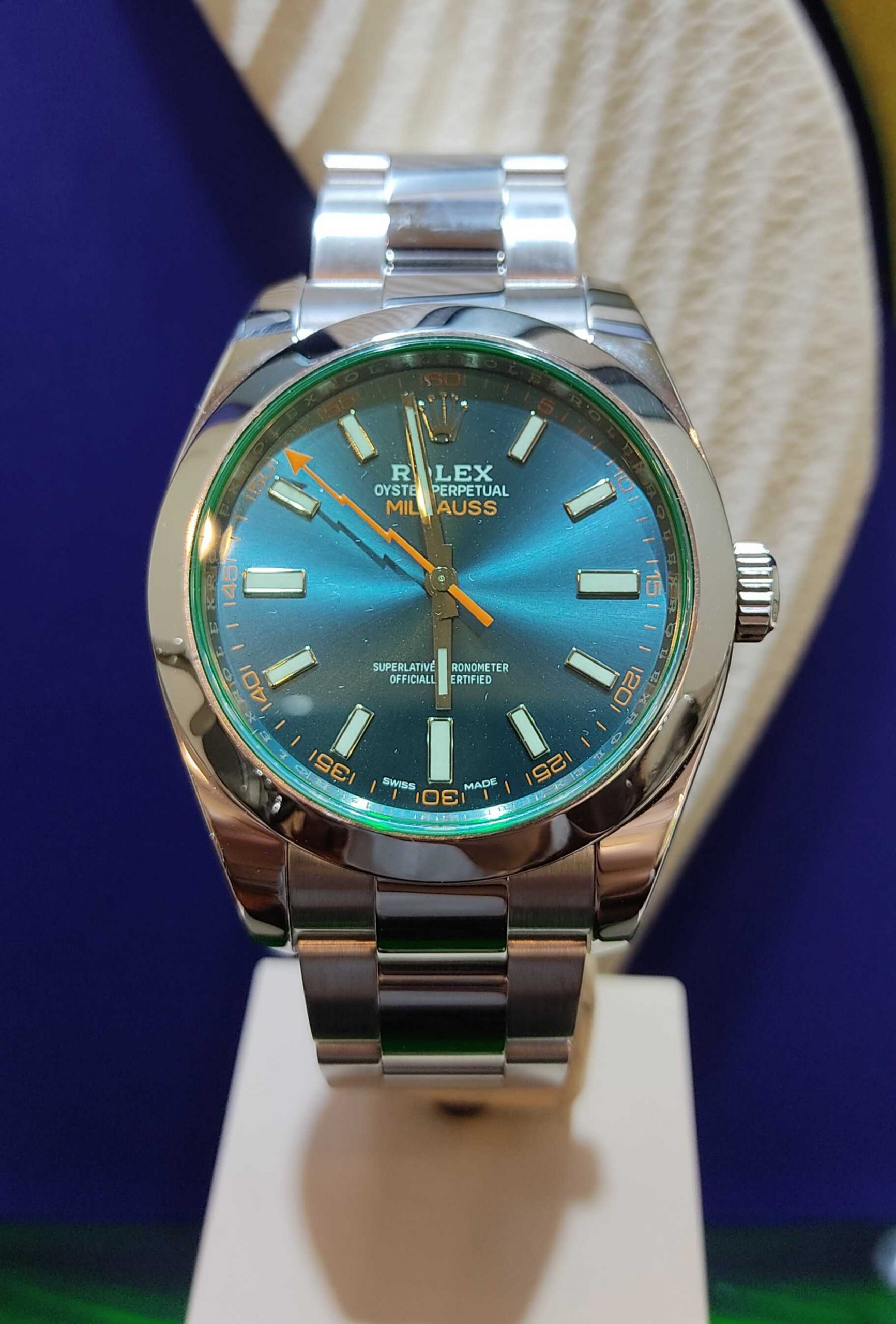 rolex blue dial milgauss