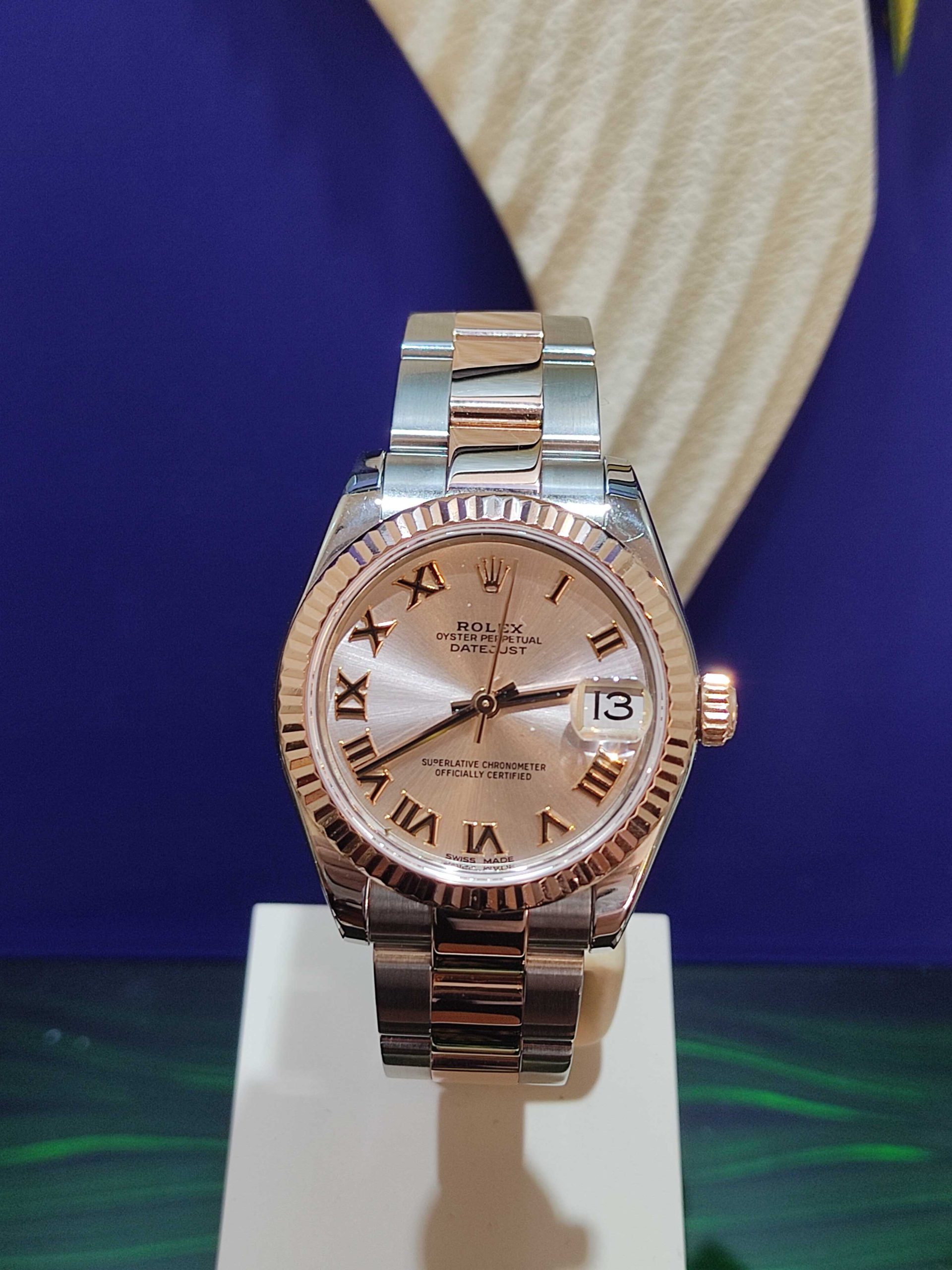 pink faced rolex