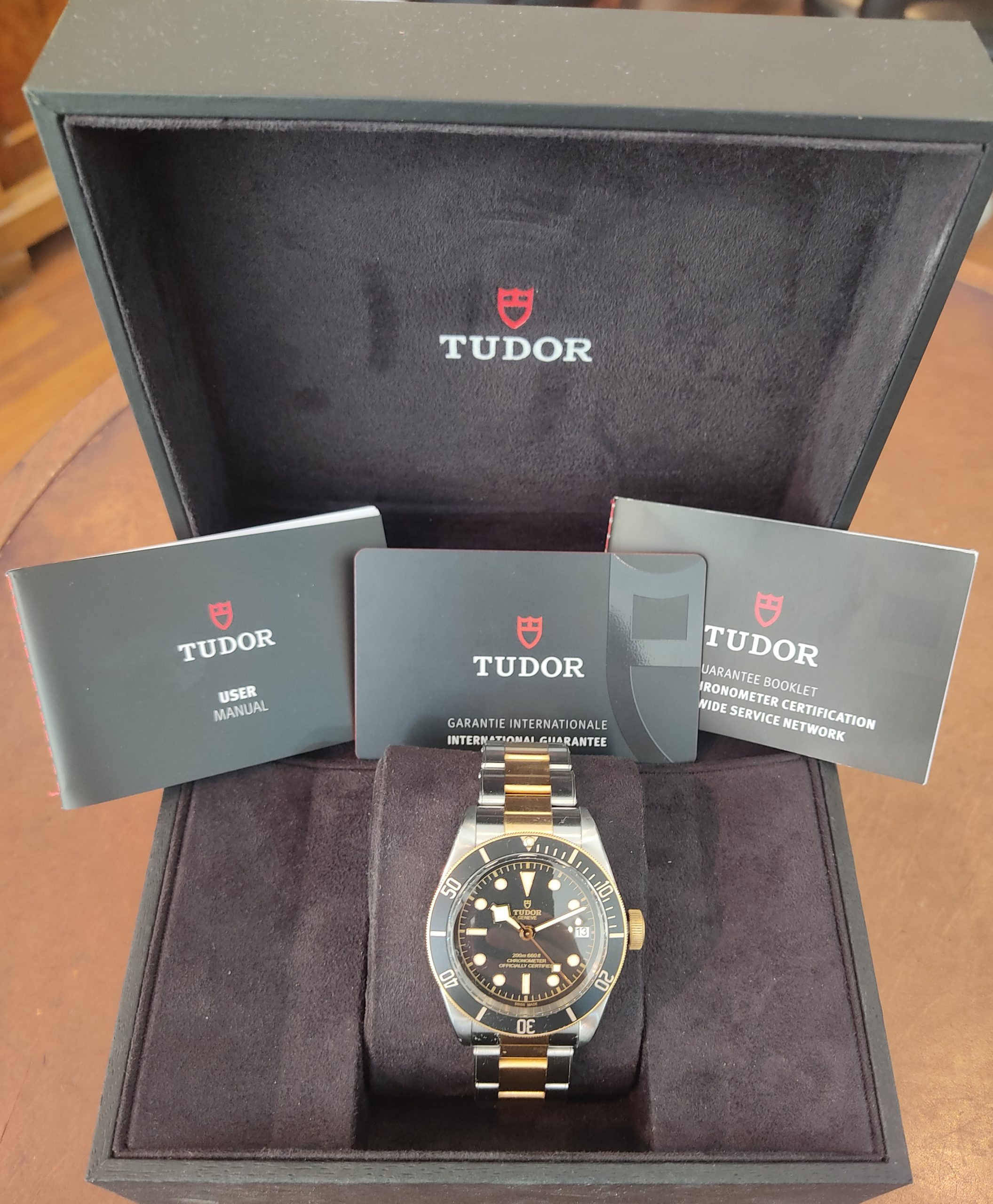 tudor black bay gold and steel