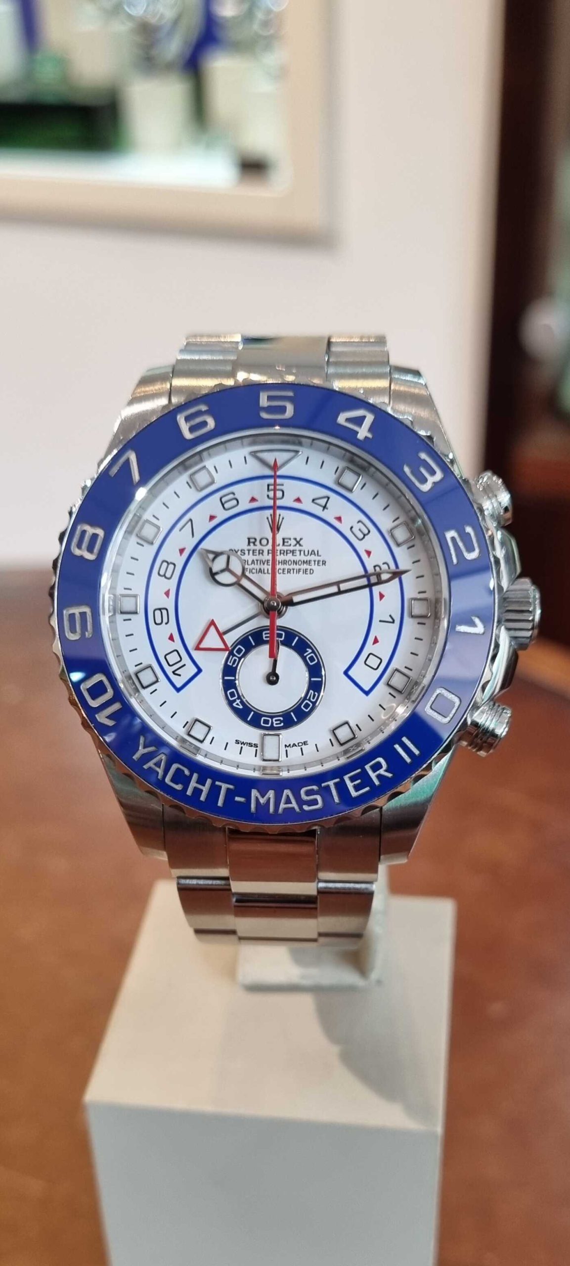 Rolex Yacht Master 40mm Platinum & Blue Dial - Gothelf A. Watches